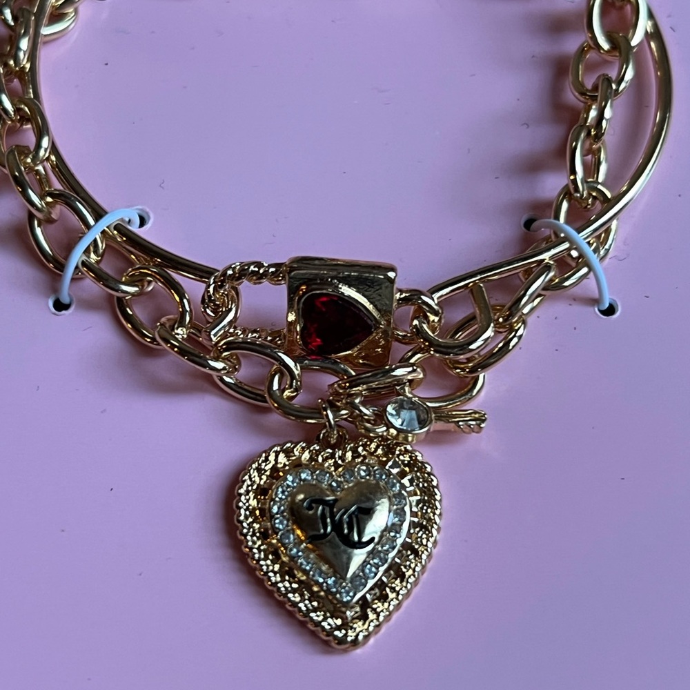 Juicy Couture Gold Heart Charm Bracelet - Picture 3 of 3